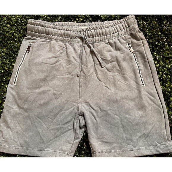 Maison Article Shorts‎ Mens Large Beige Premium Essentials Zip Sweats - Picture 1 of 4